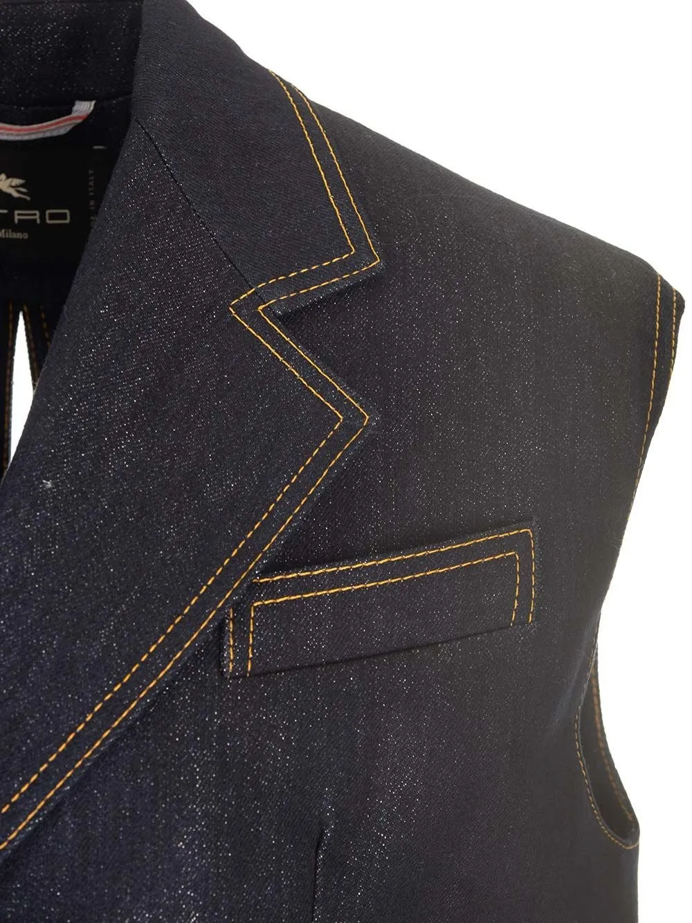 Lurex Denim Vest