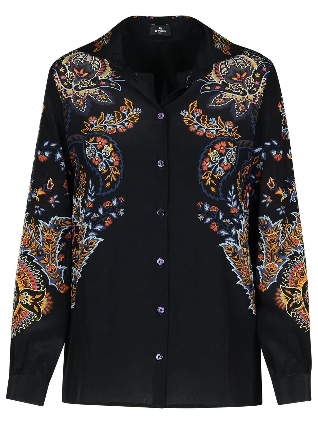 Paisley-Printed Long-Sleeved Shirt