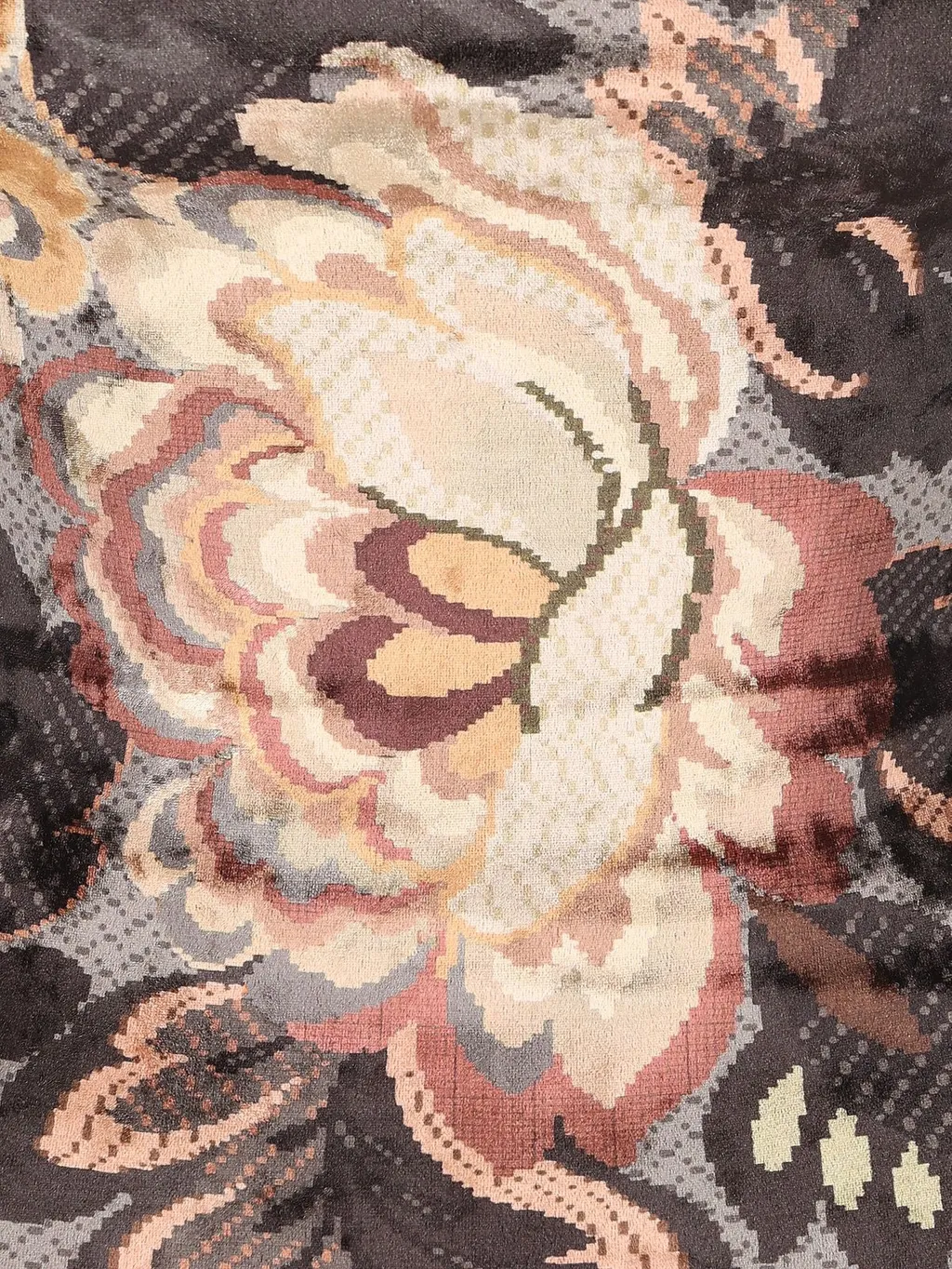 Floral Foliage Printed Chenille Dress