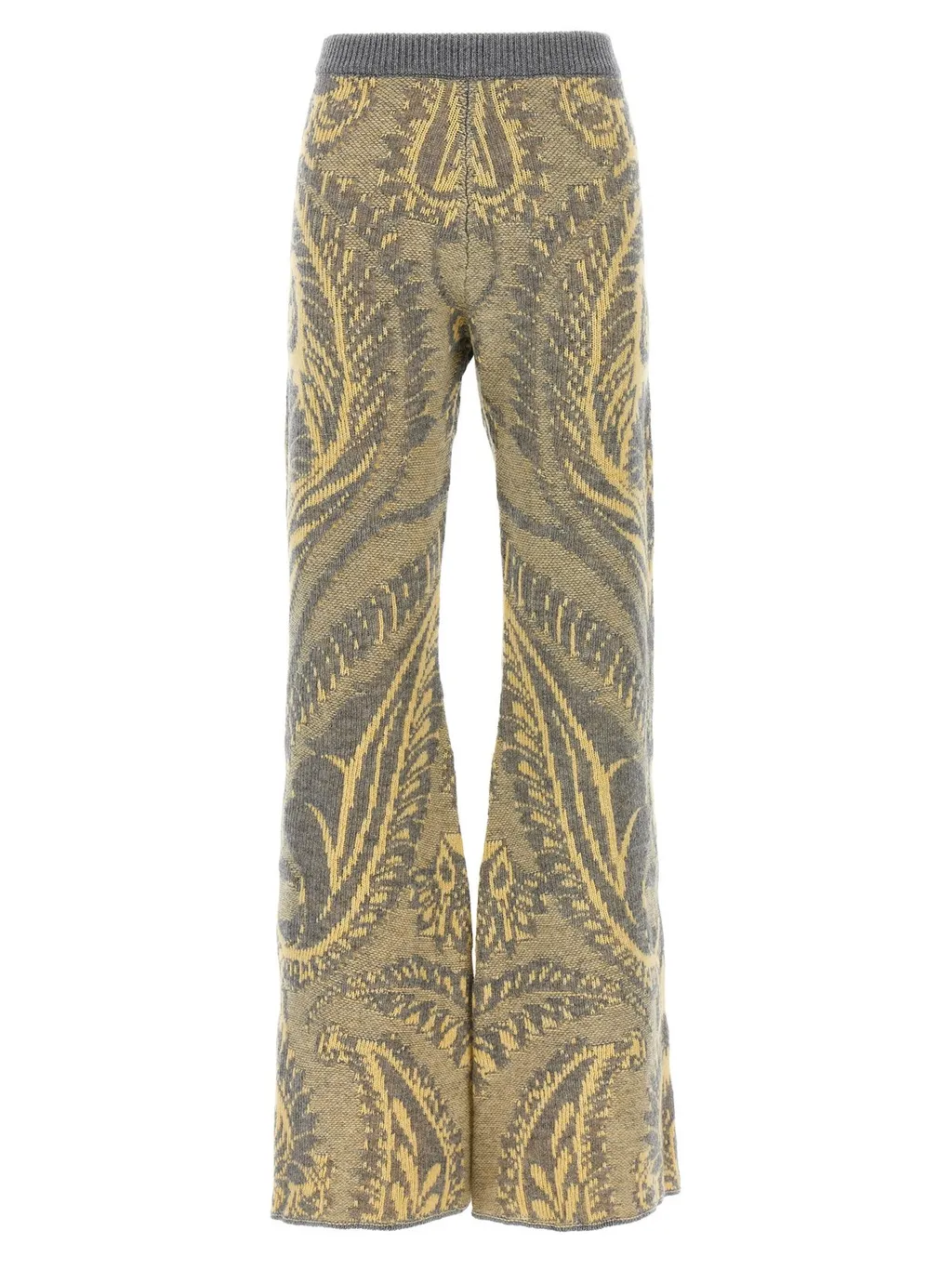 Paisley Intarsia Flared Trousers