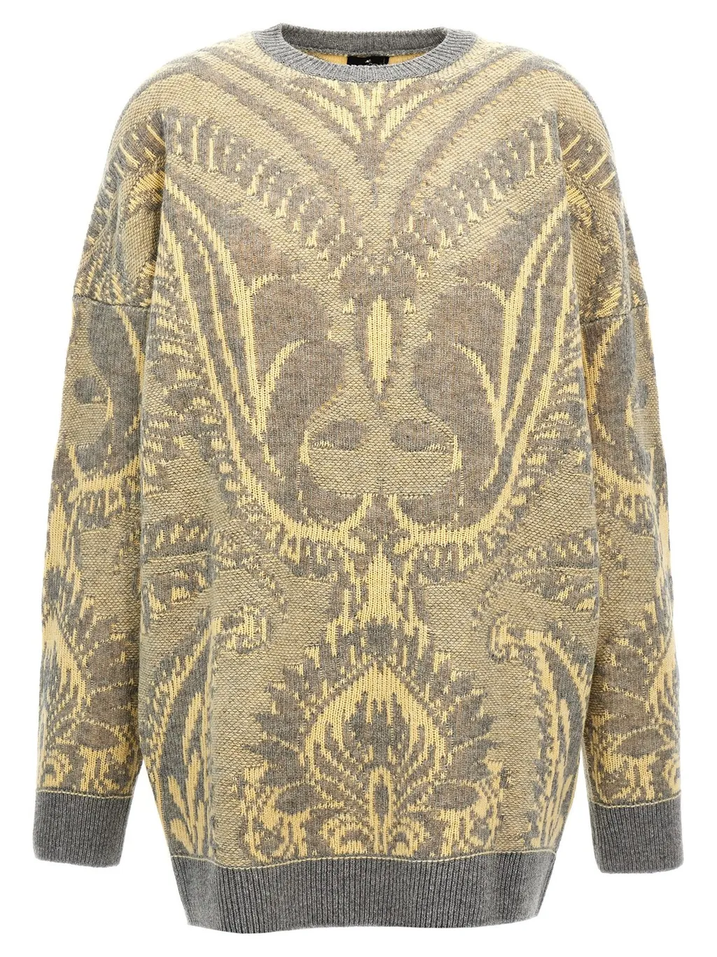 Paisley Pattern Oversized Knitted Jumper