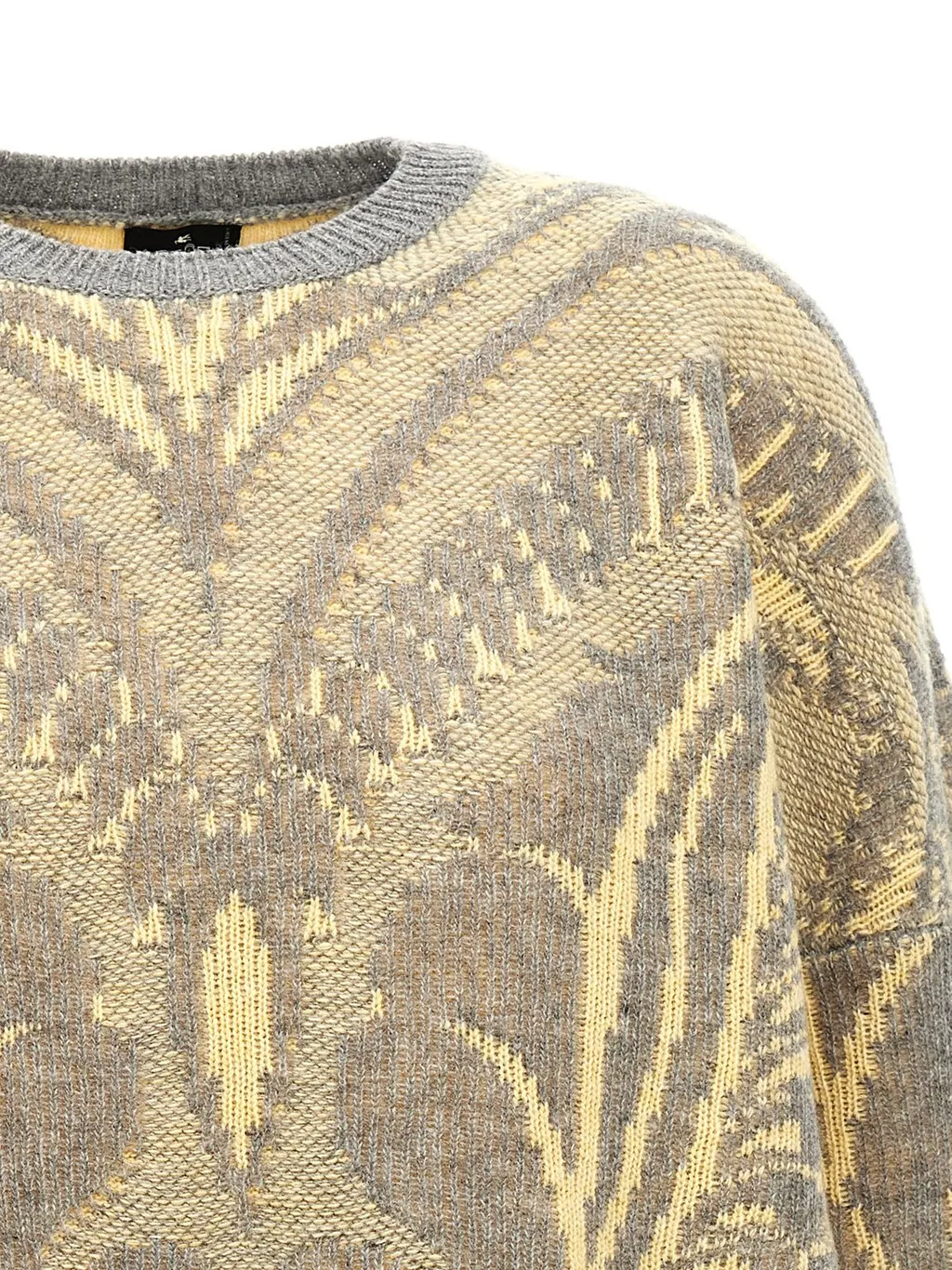 Paisley Pattern Oversized Knitted Jumper