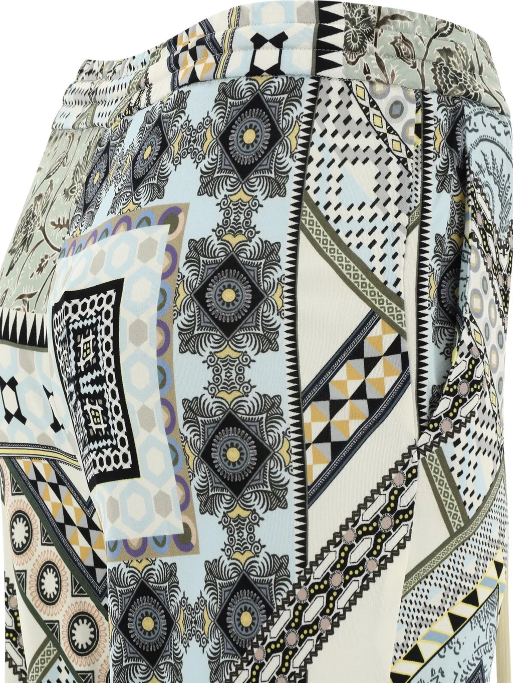Patchwork Drawstring Track Pants