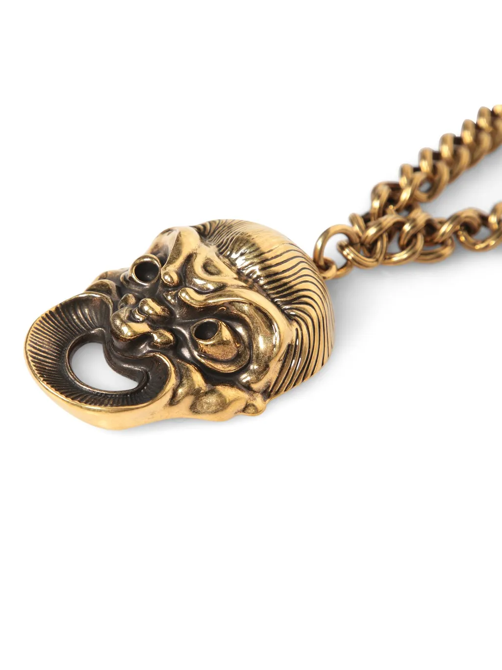 Oversized Pendant Chain-Linked Necklace