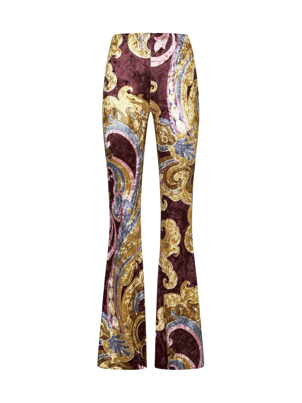 Paisley Printed Flared Trousers