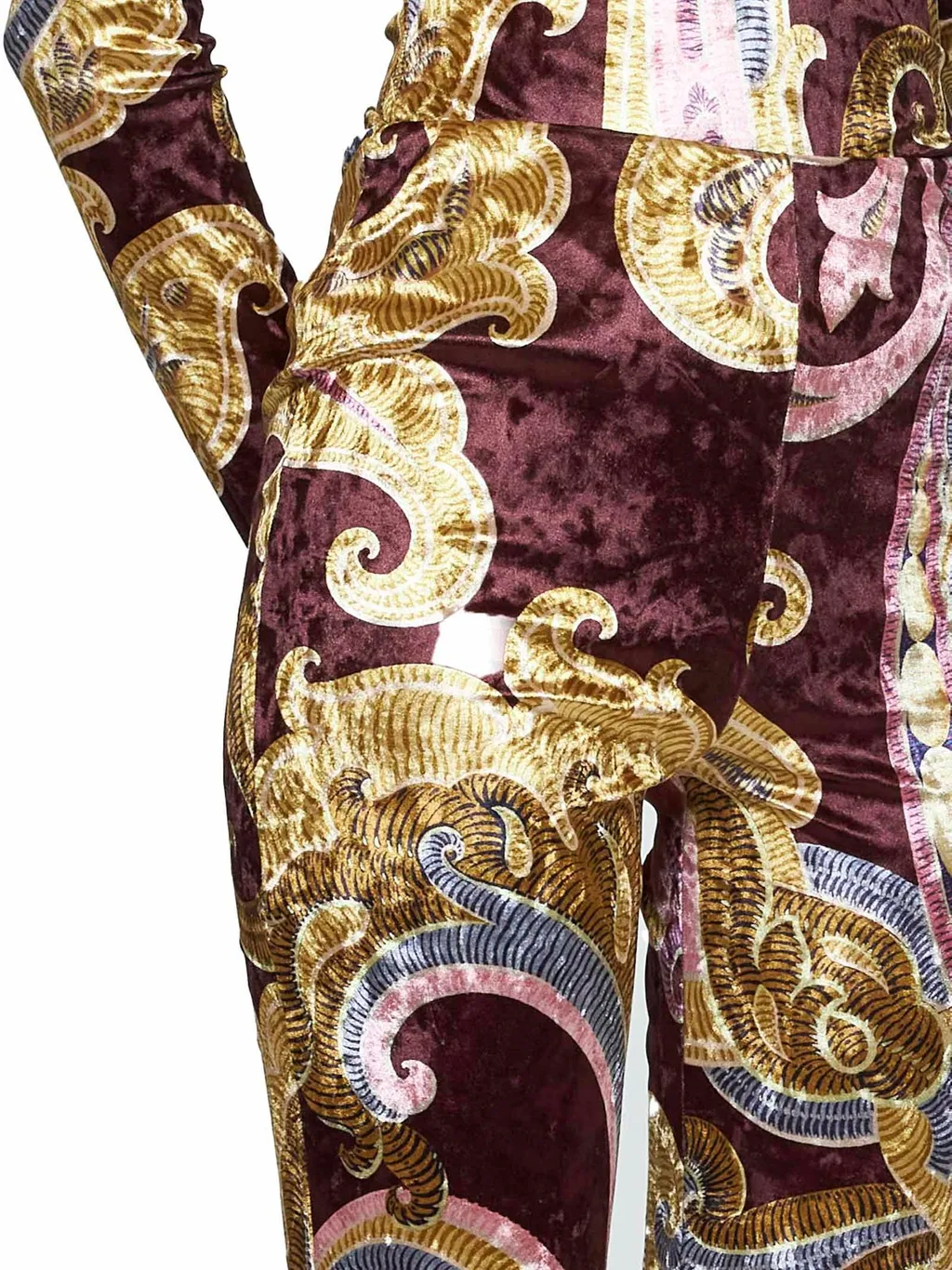 Paisley Printed Flared Trousers