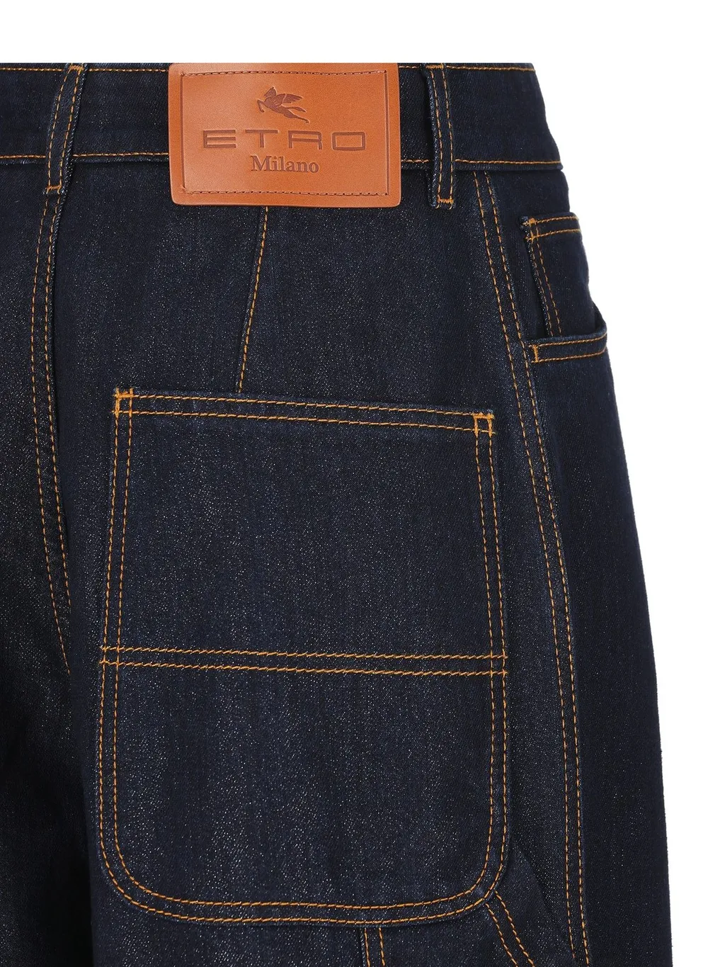 Stitched Wide-Leg Jeans