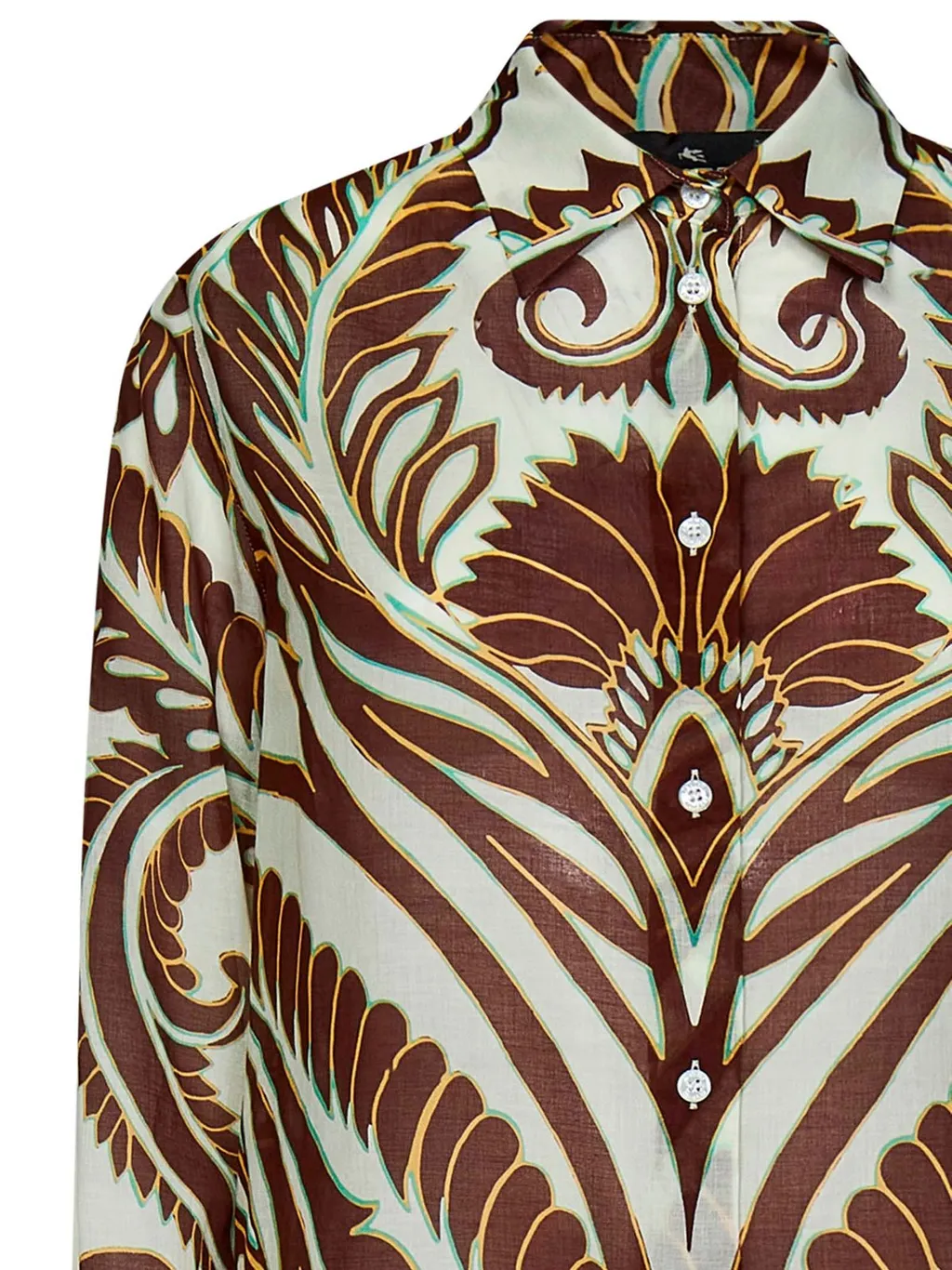 Abstract Printed Long-Sleeved Shirt