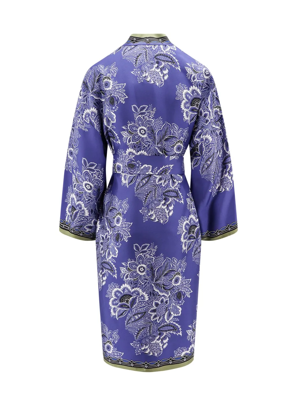 Floral-Printed Belted-Waist Robe