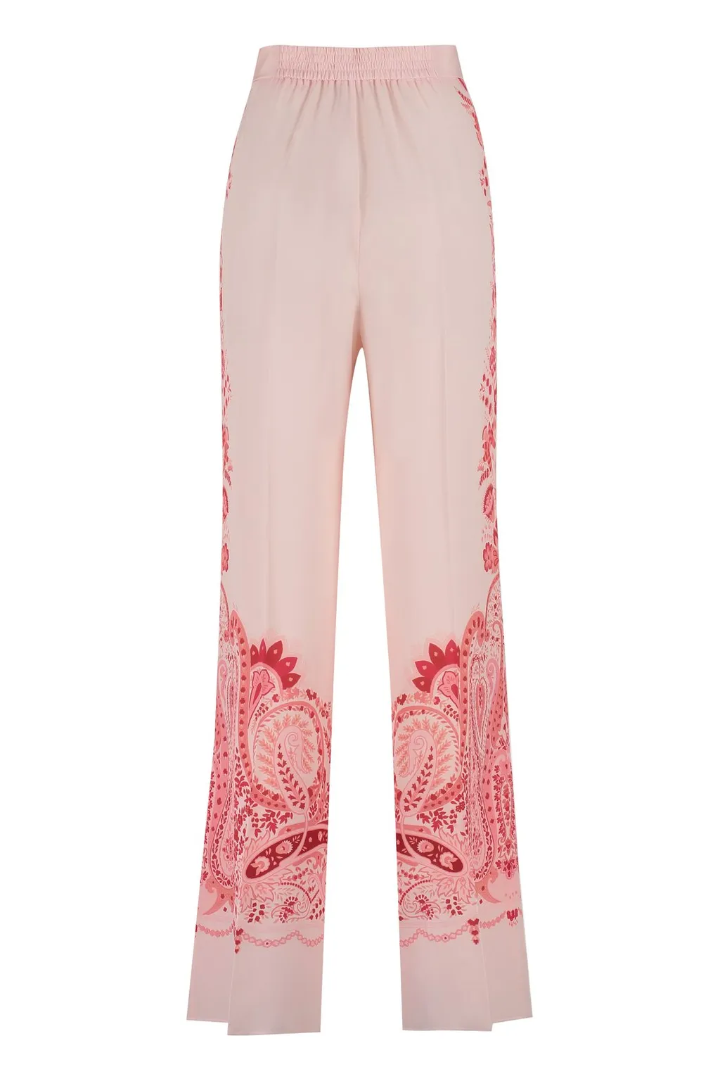 Paisley-Printed Elasticated Waistband Trousers