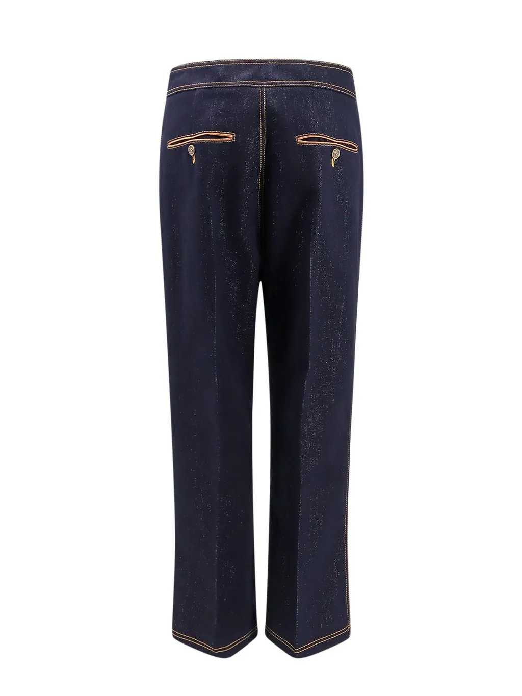 Straight-Leg Stitched Jeans