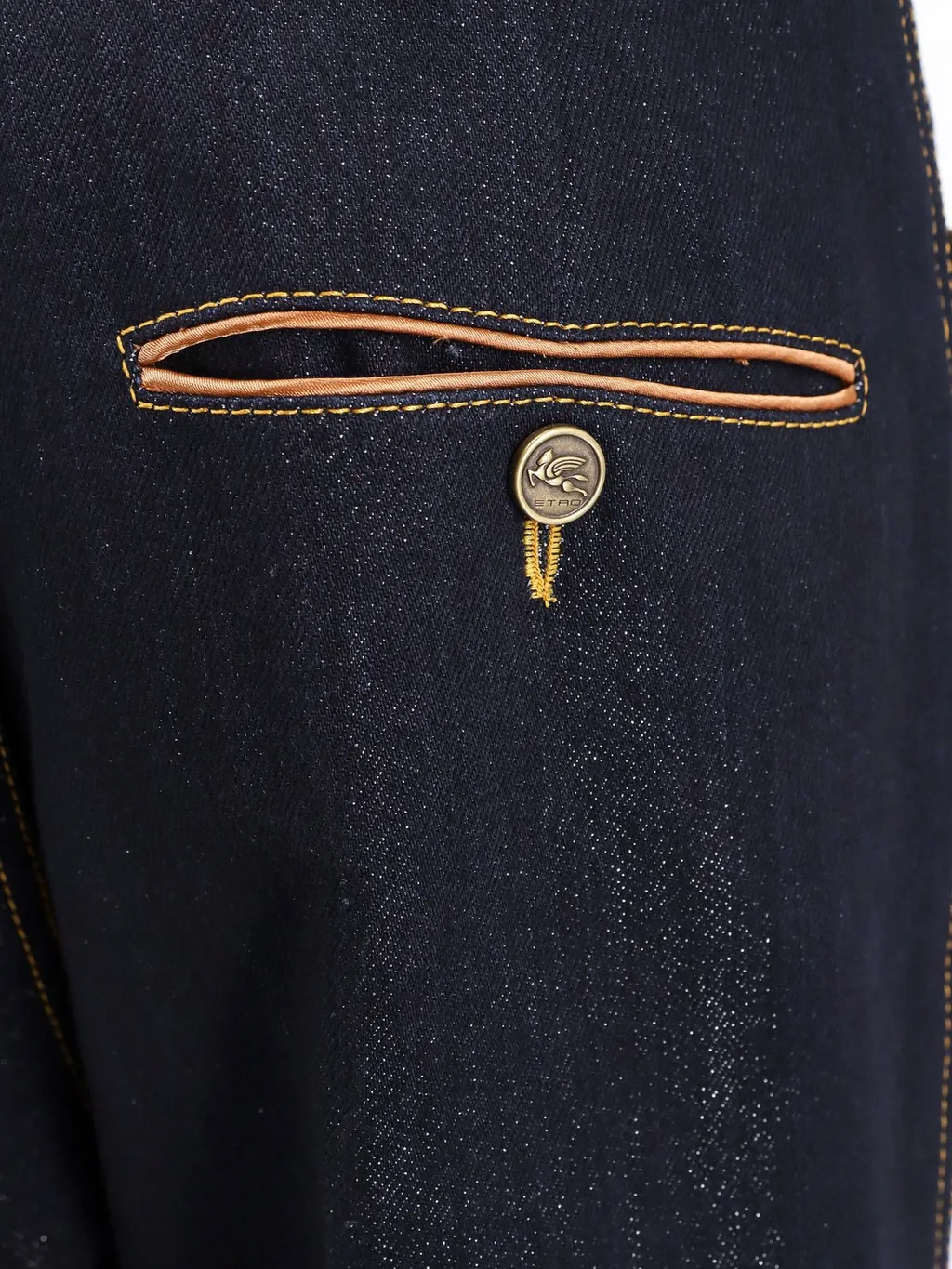 Straight-Leg Stitched Jeans