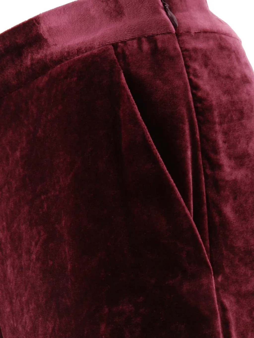 Wide-Leg Velvet Palazzo Trousers