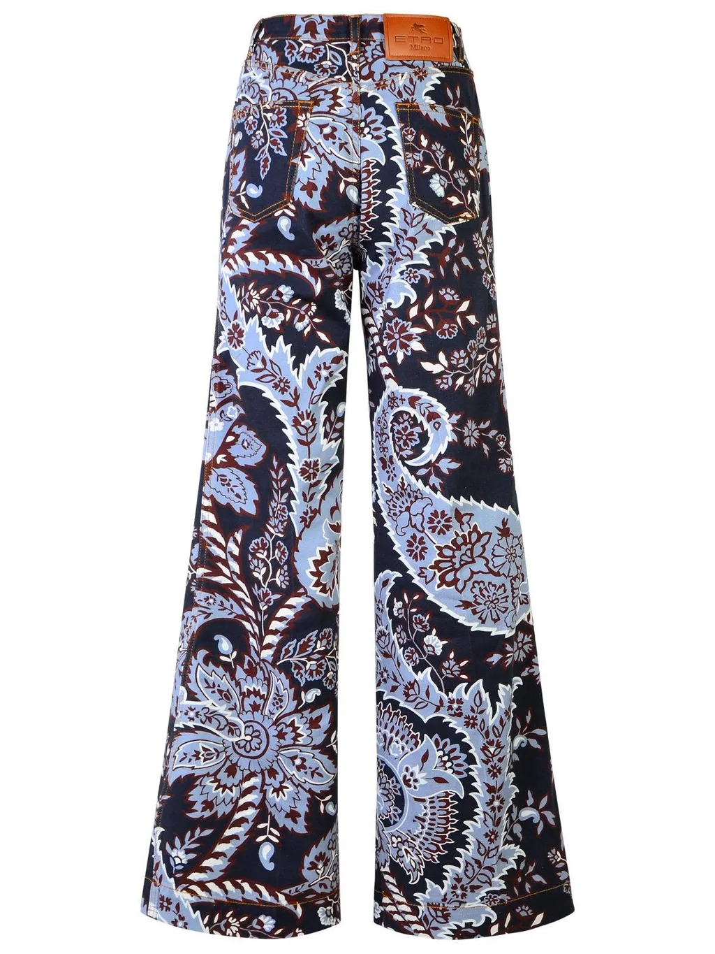 Paisley Printed Flared Jeans