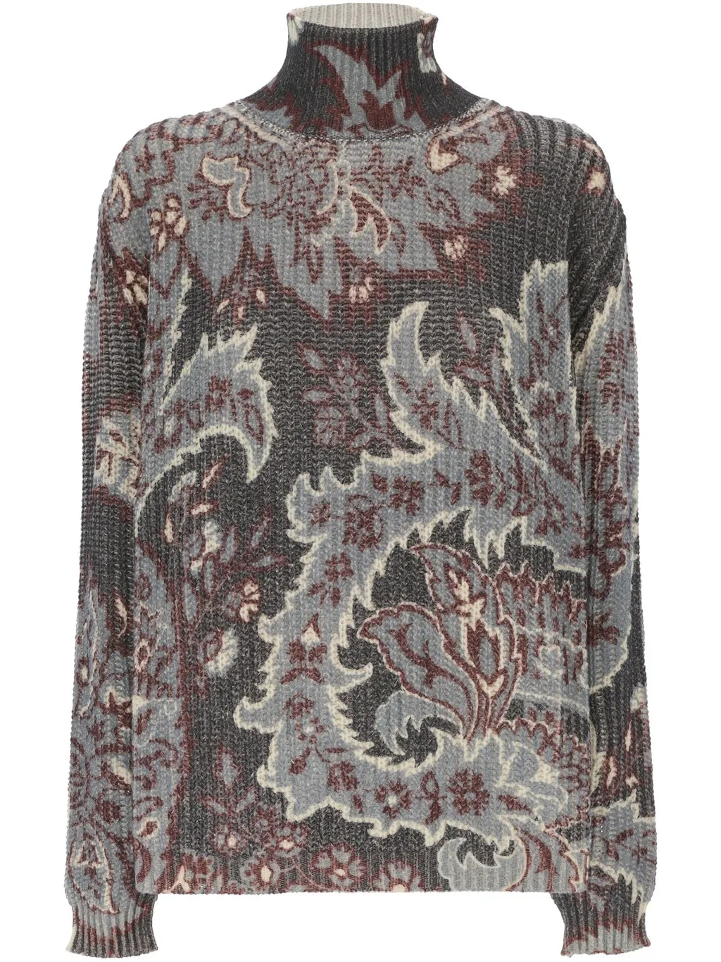 Paisley Printed Turtleneck Jumper
