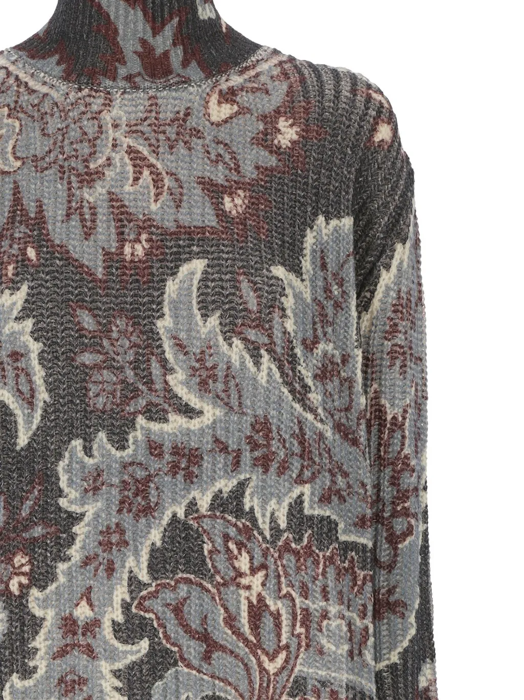 Paisley Printed Turtleneck Jumper