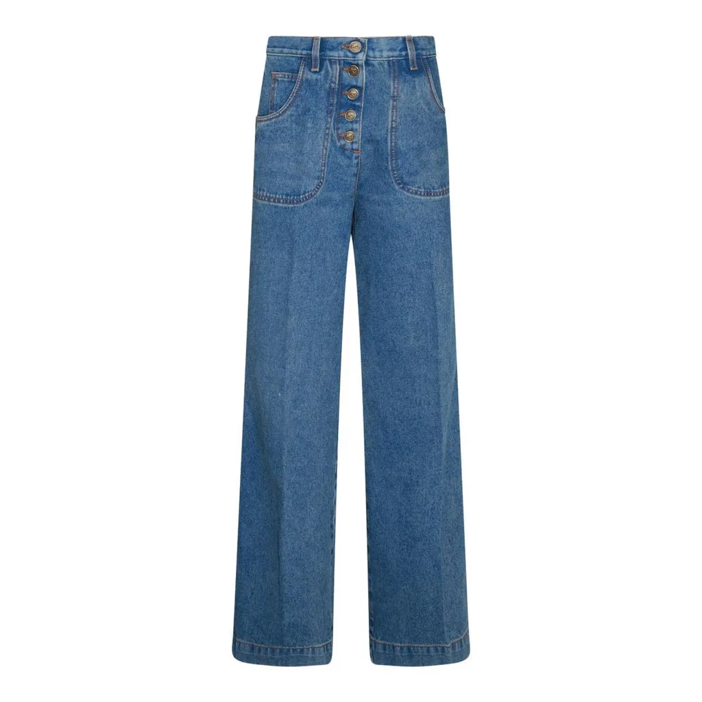 Logo Patch Denim Jeans