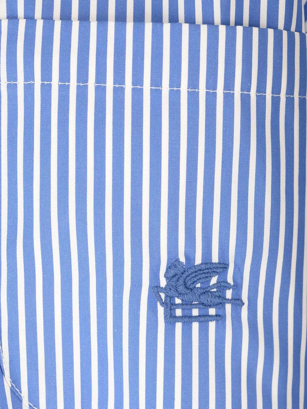 Logo-Embroidered Striped Buttoned Shirt