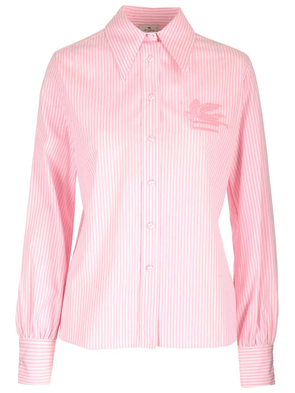 Logo-Embroidered Striped Buttoned Shirt