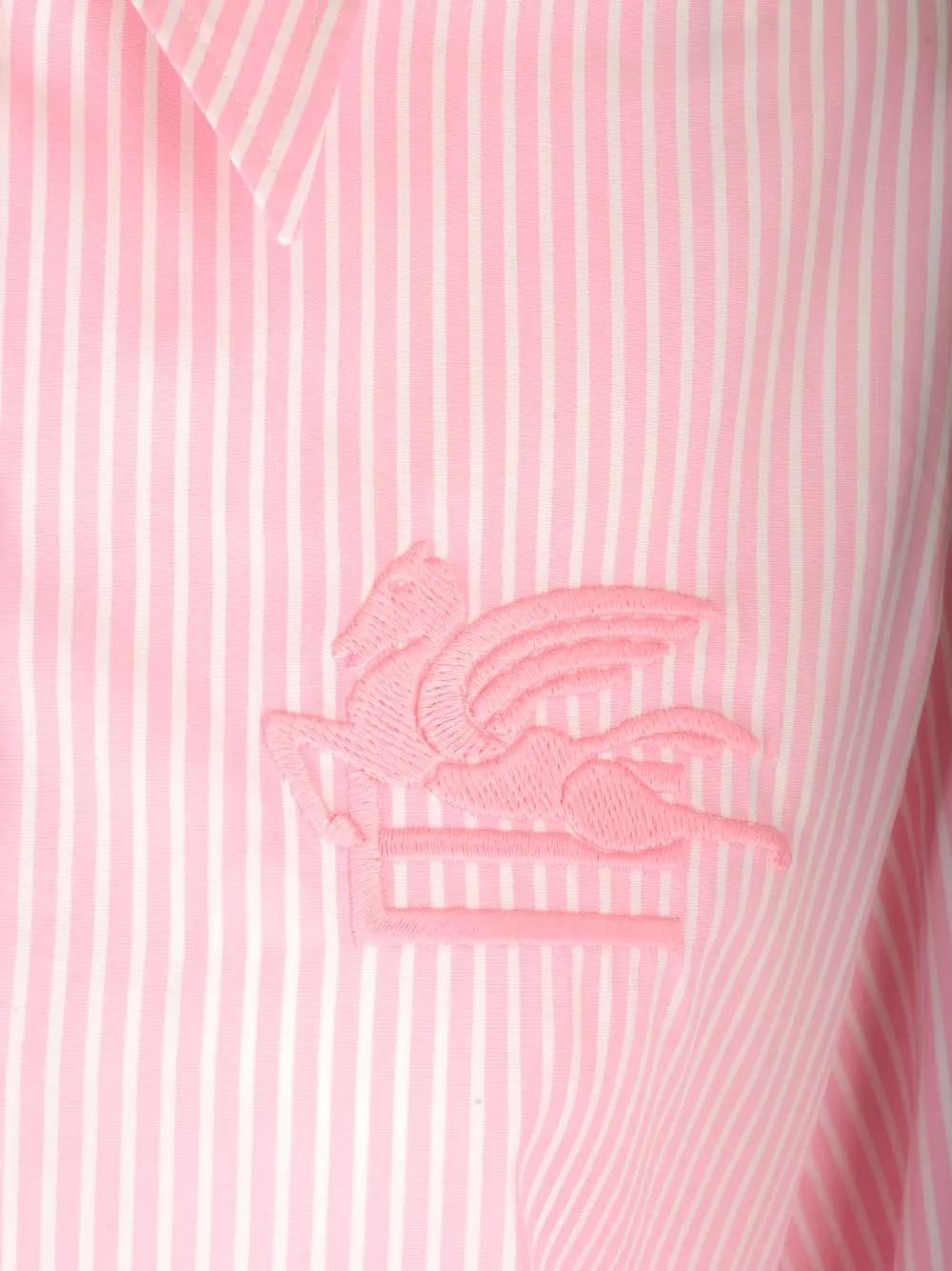 Logo-Embroidered Striped Buttoned Shirt