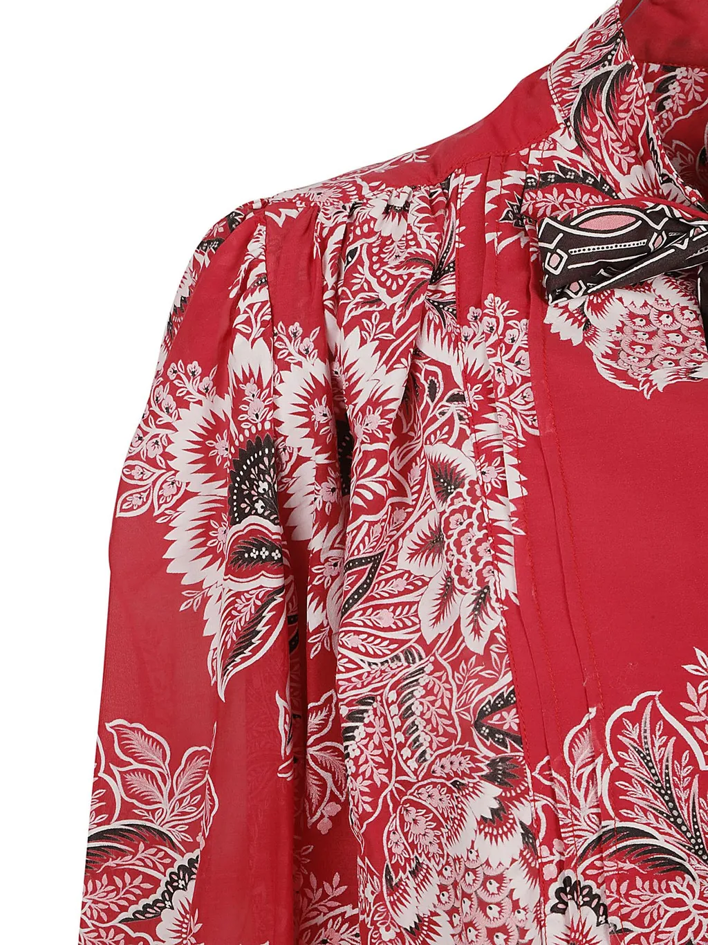 Floral-Printed Long-Sleeved Blouse