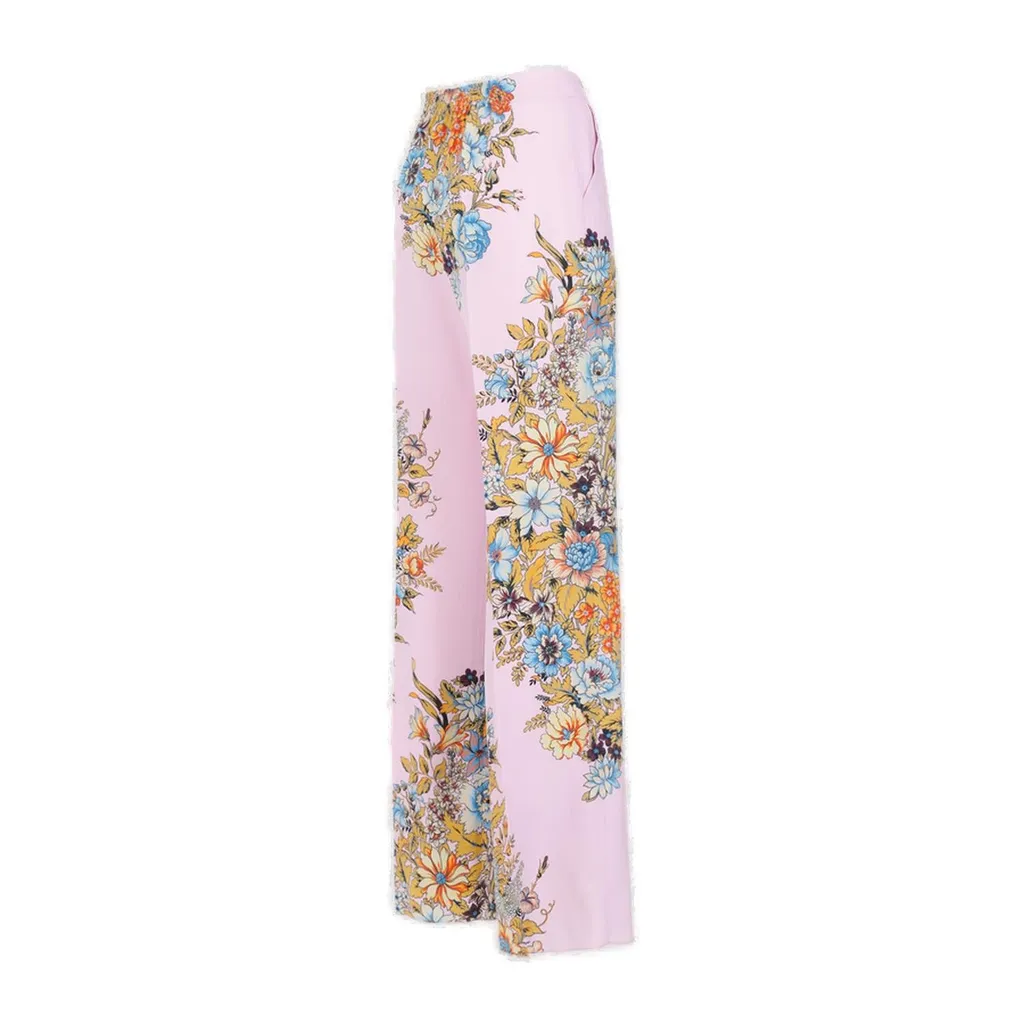 Floral Printed Straight-Leg Trousers