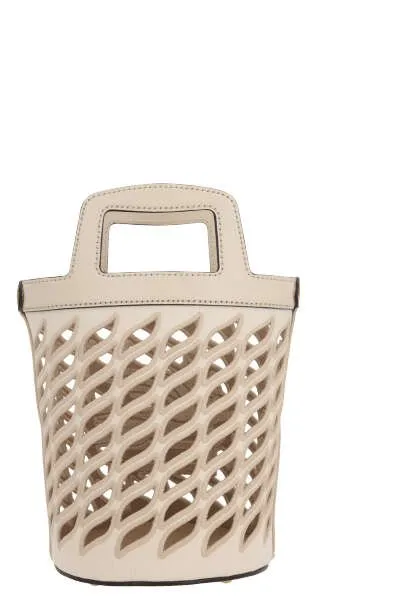 Logo Embroidered Cut-Out Detailed Bucket Bag