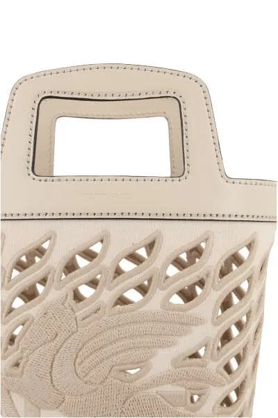 Logo Embroidered Cut-Out Detailed Bucket Bag