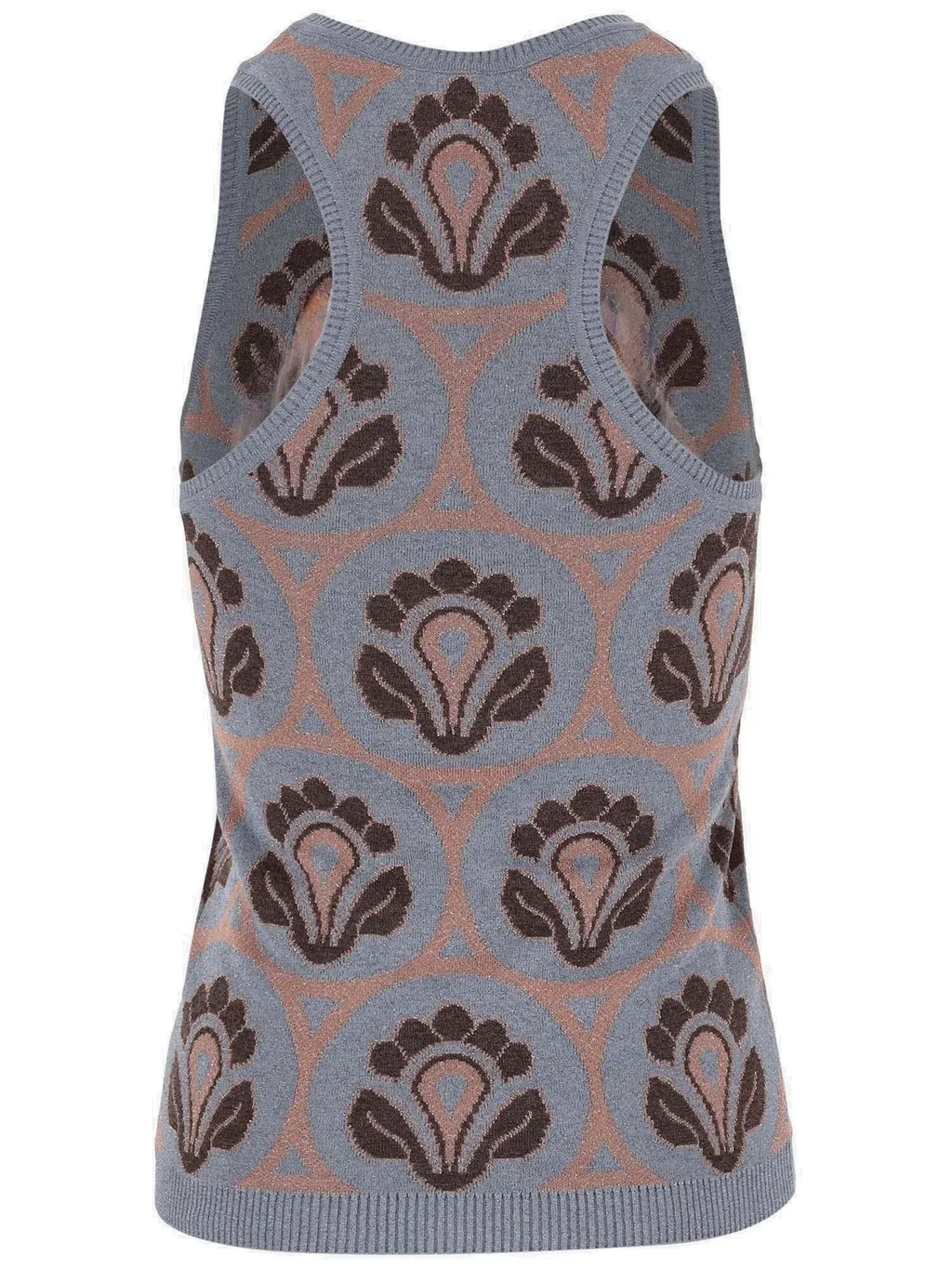 Patterned Jacquard Knitted Tank Top