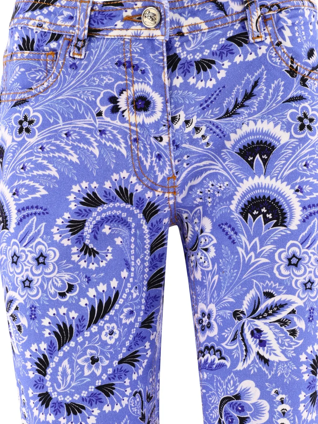 Bandana-Printed Mid-Rise Skinny Jeans