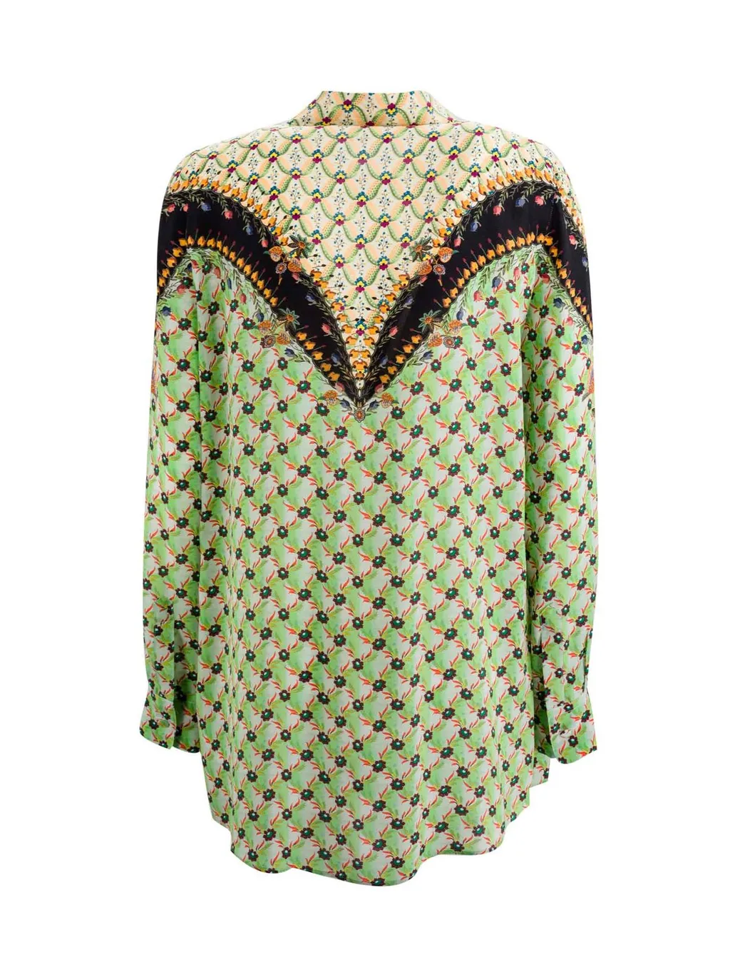 Patterned Collared Button-Up Shirt