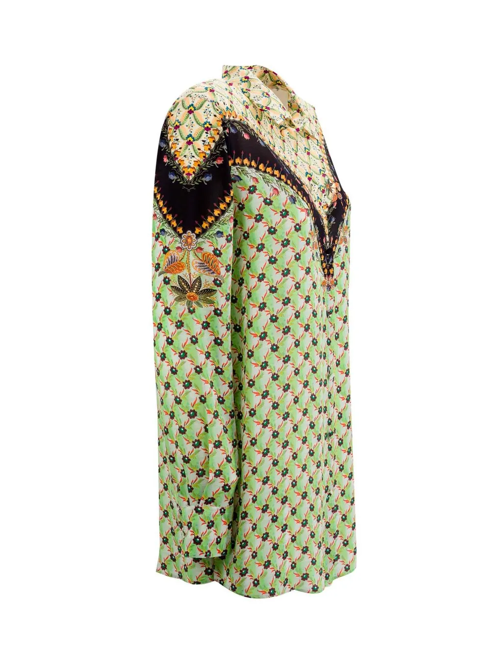 Patterned Collared Button-Up Shirt