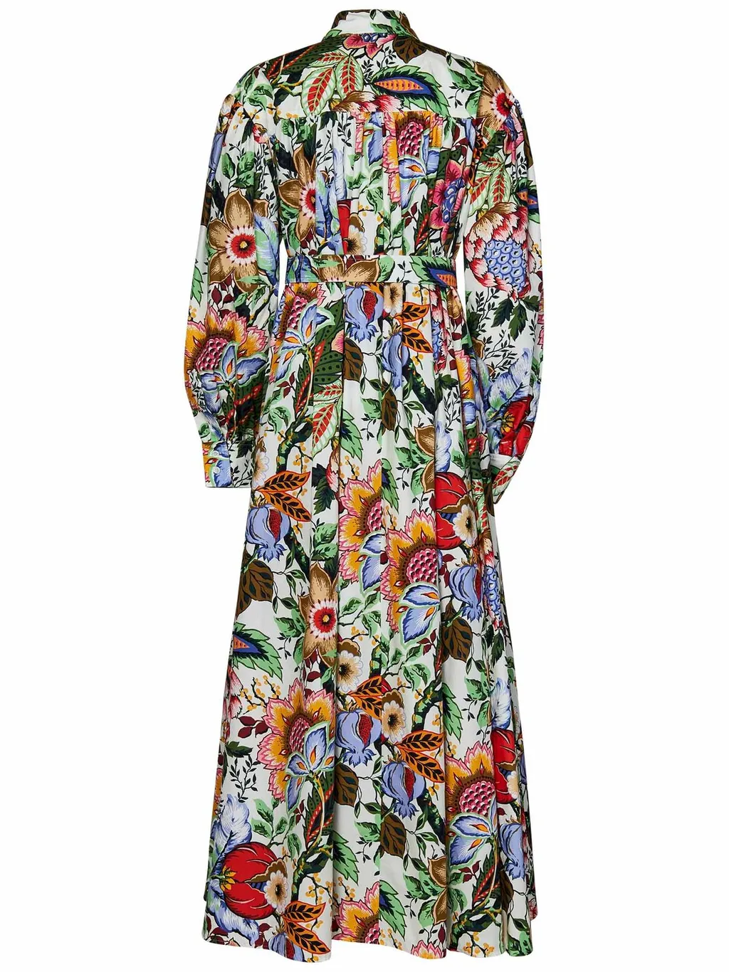Floral Printed Maxi Shirt Dress