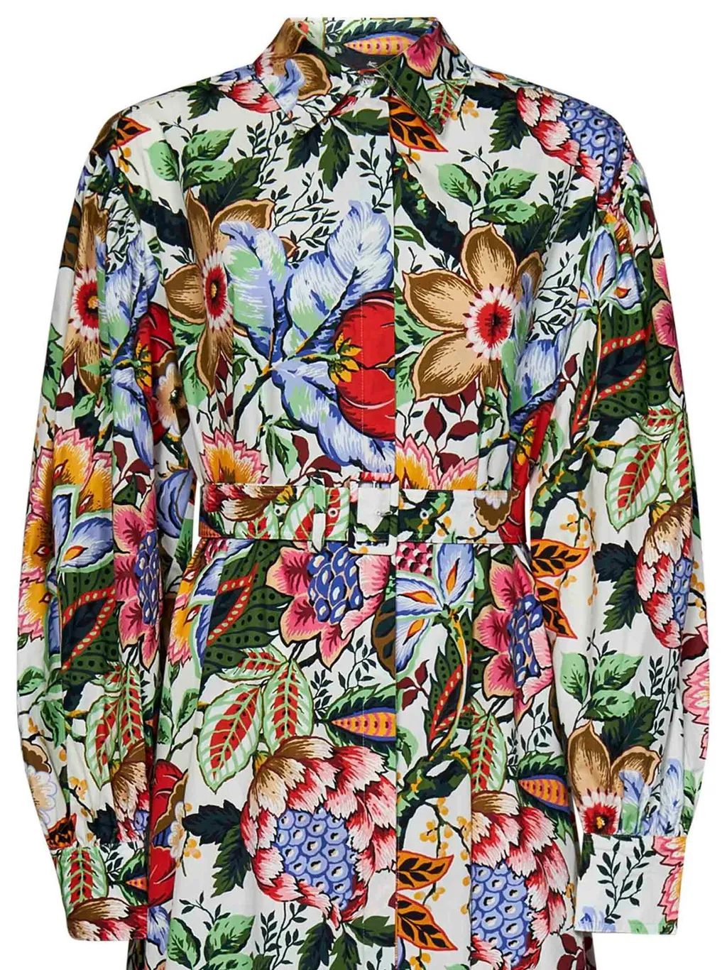Floral Printed Maxi Shirt Dress