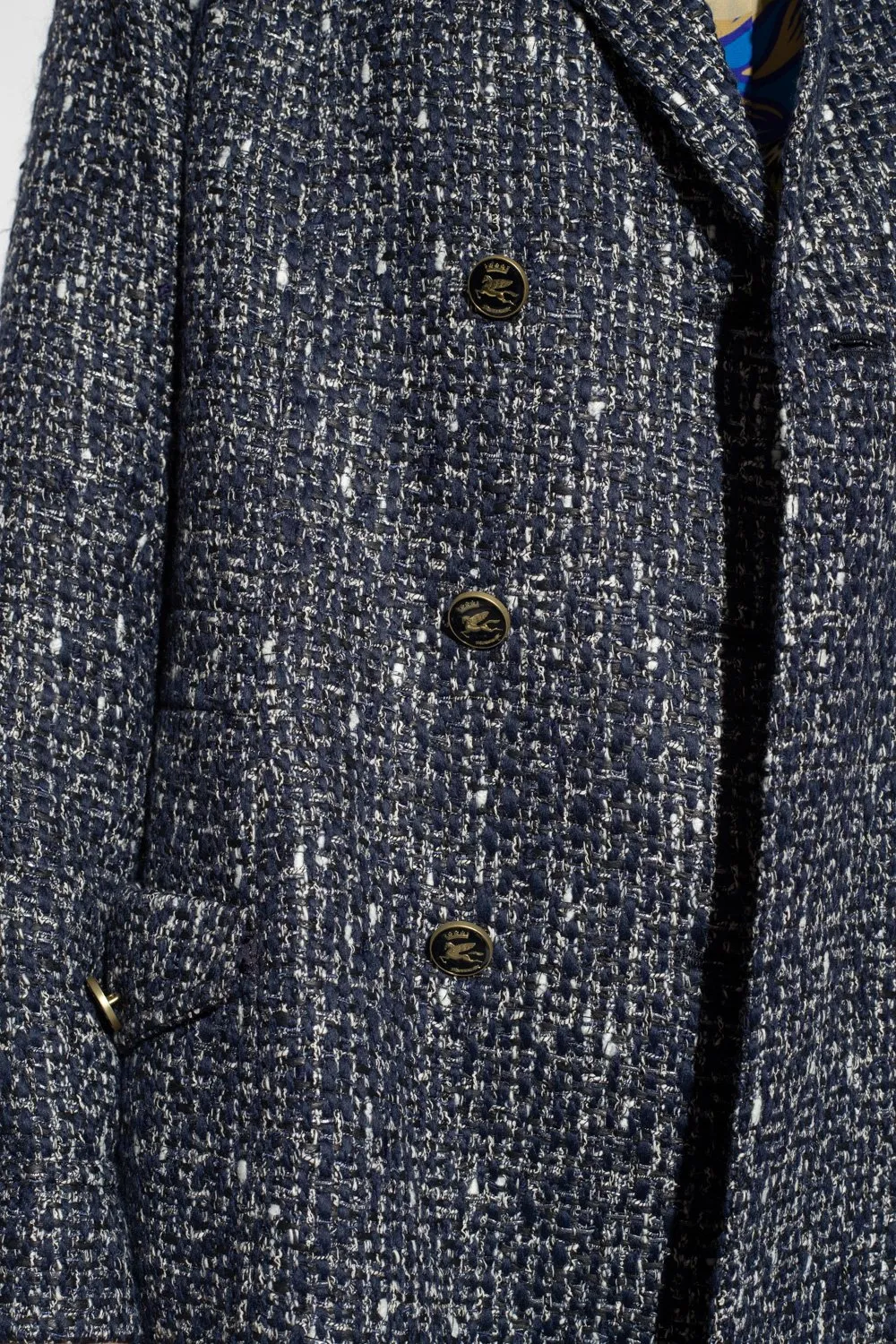 Double-Breasted Tweed Coat