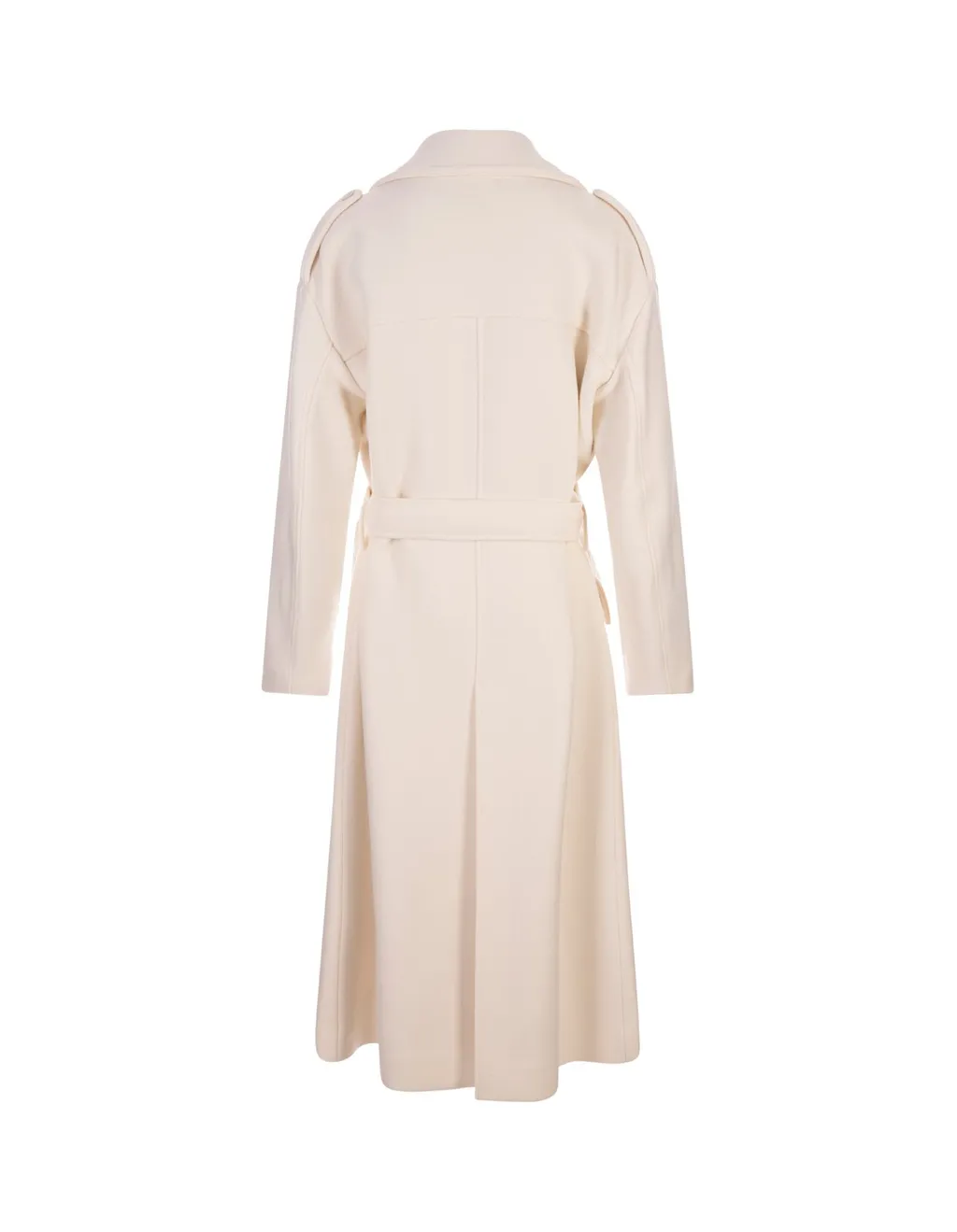 Double-Breasted Belted Long-Sleeved Coat