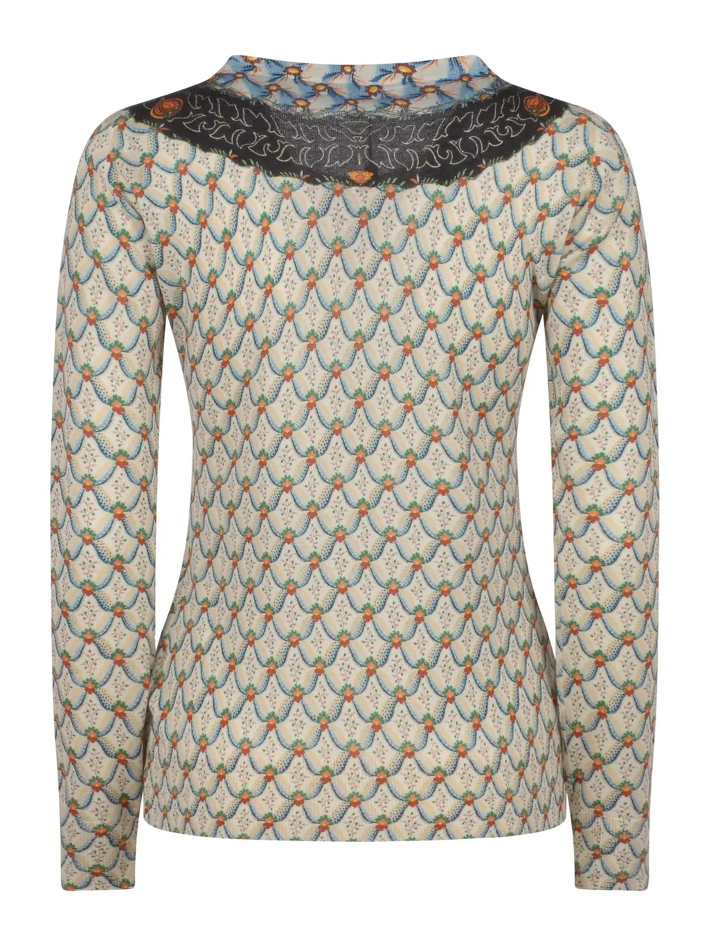 All-Over Floral Printed Knitted Top