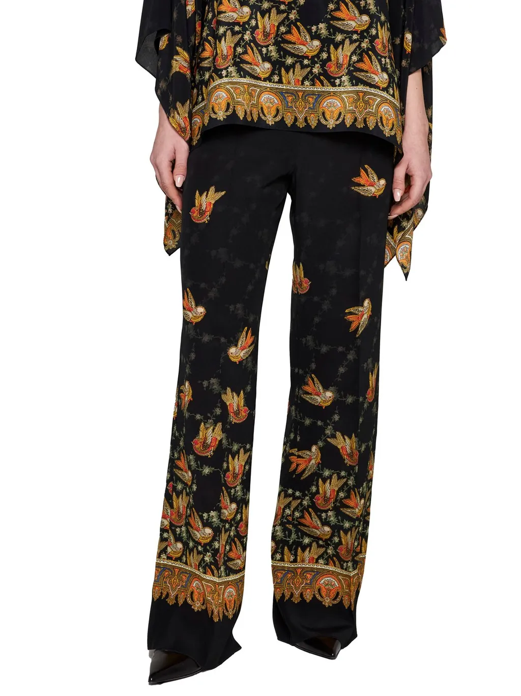 Paisley Printed Straight Leg Trousers