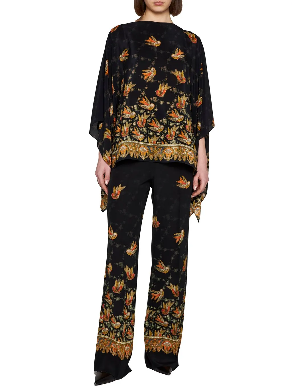 Paisley Printed Straight Leg Trousers