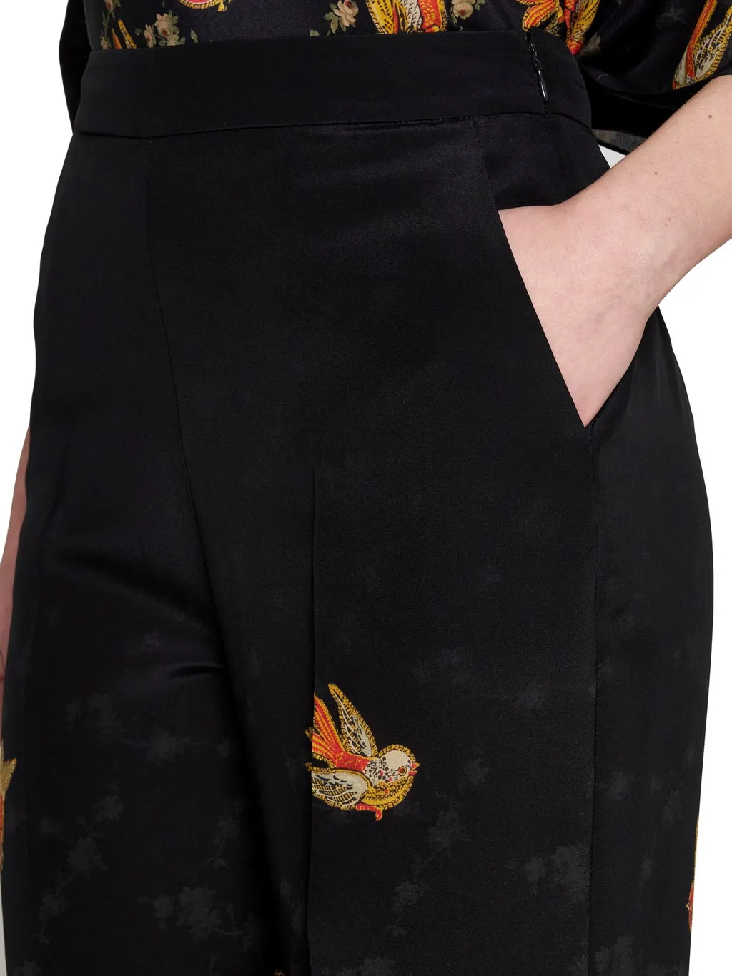 Paisley Printed Straight Leg Trousers