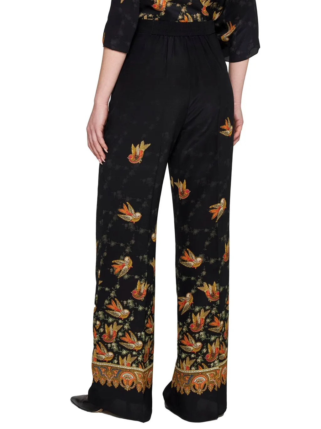 Paisley Printed Straight Leg Trousers