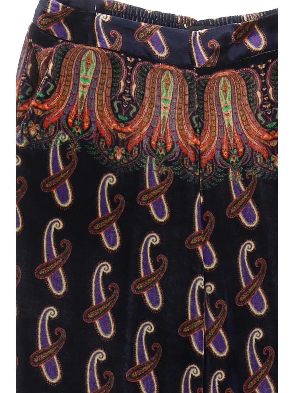 Pattern-Printed Wide Leg Trousers