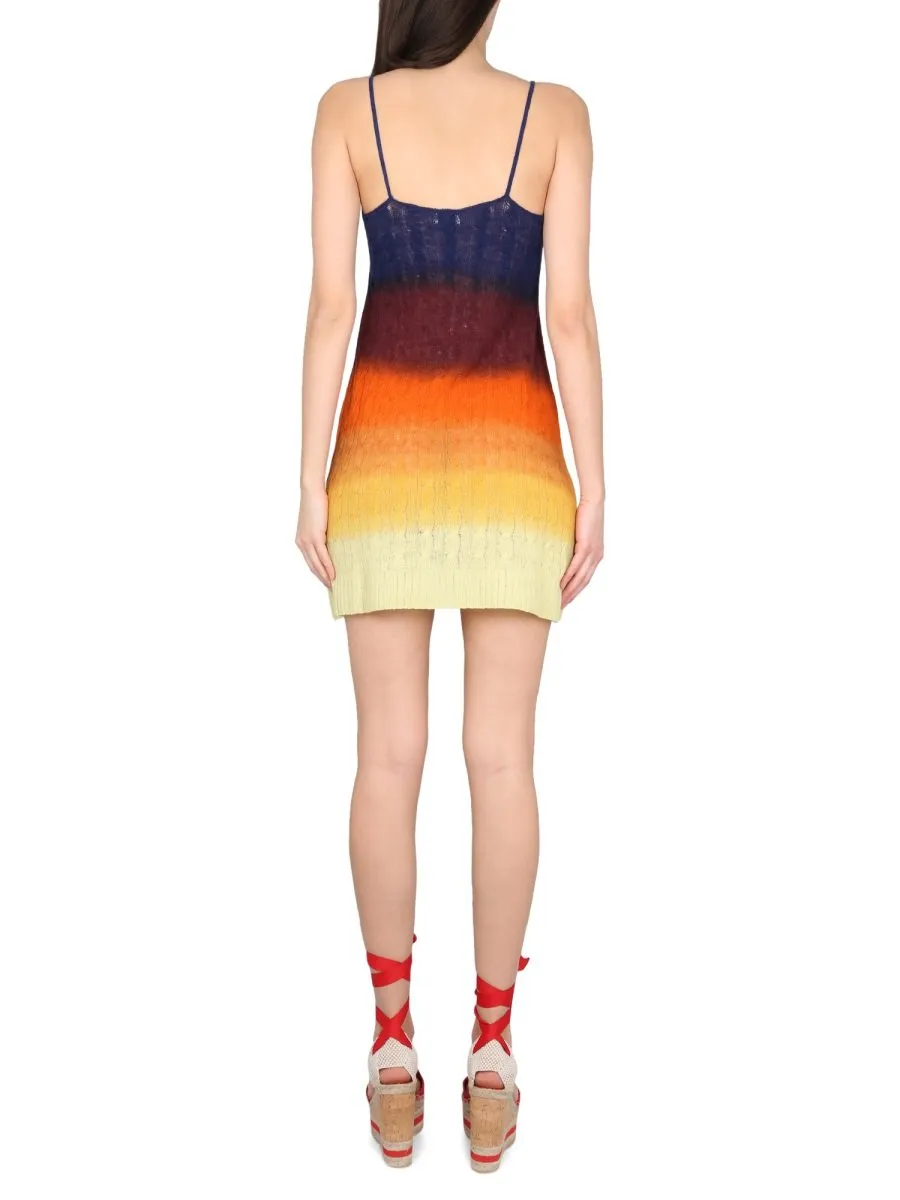 Spaghetti Strap Knitted Mini Dress