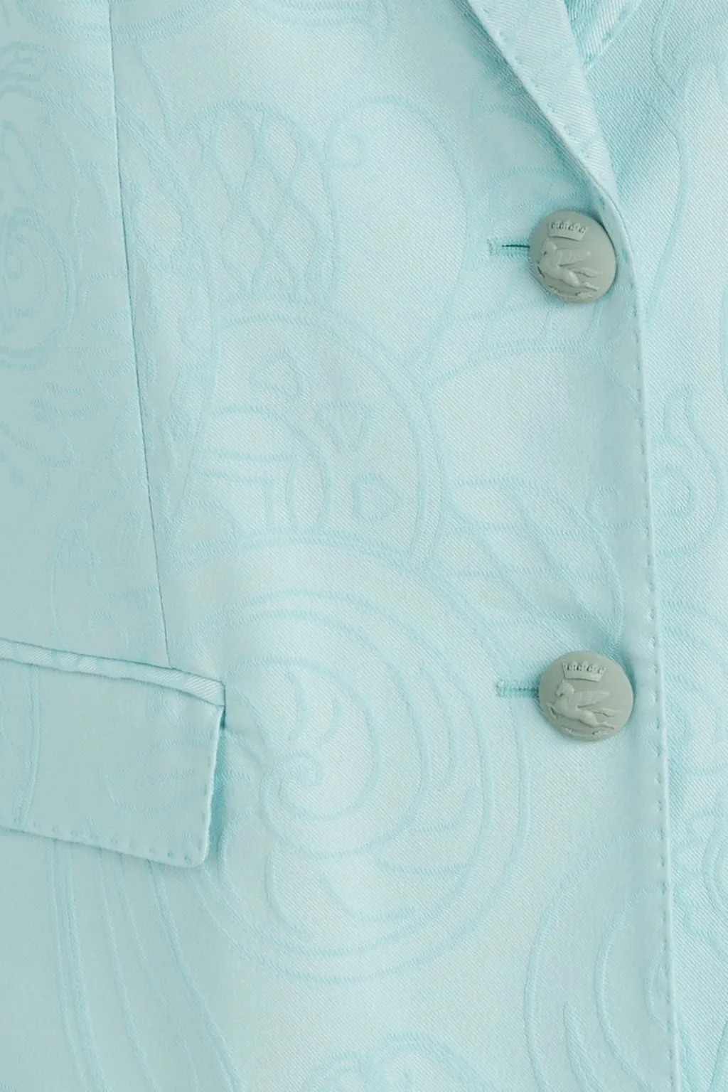 Paisley Jacquard Single Breasted Blazer
