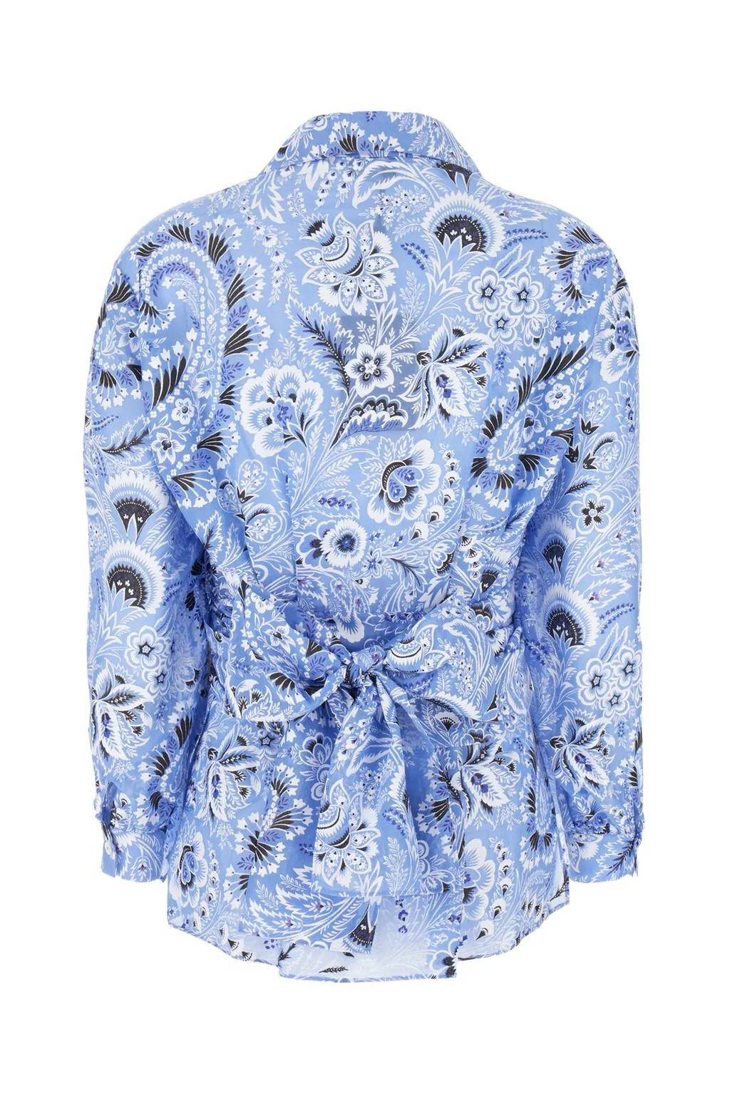 Paisley Printed Belted Waist Shirt