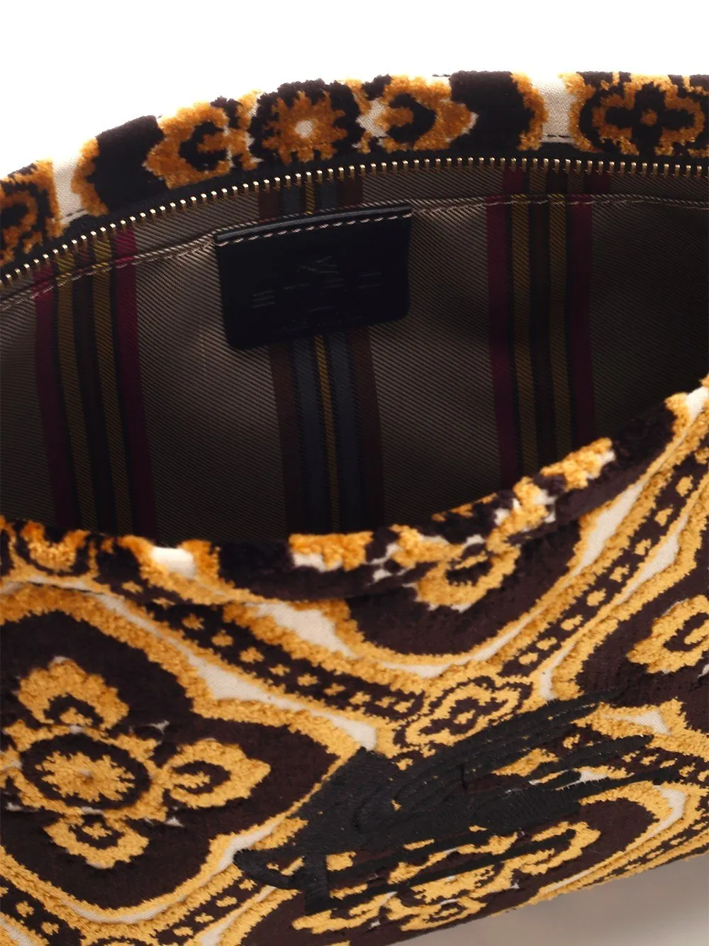 Pegaso Embroidered Zipped Makeup Bag