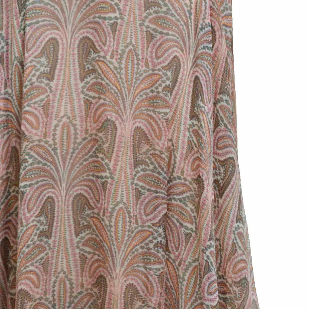All-Over Palm Tree Printed Maxi Skirt