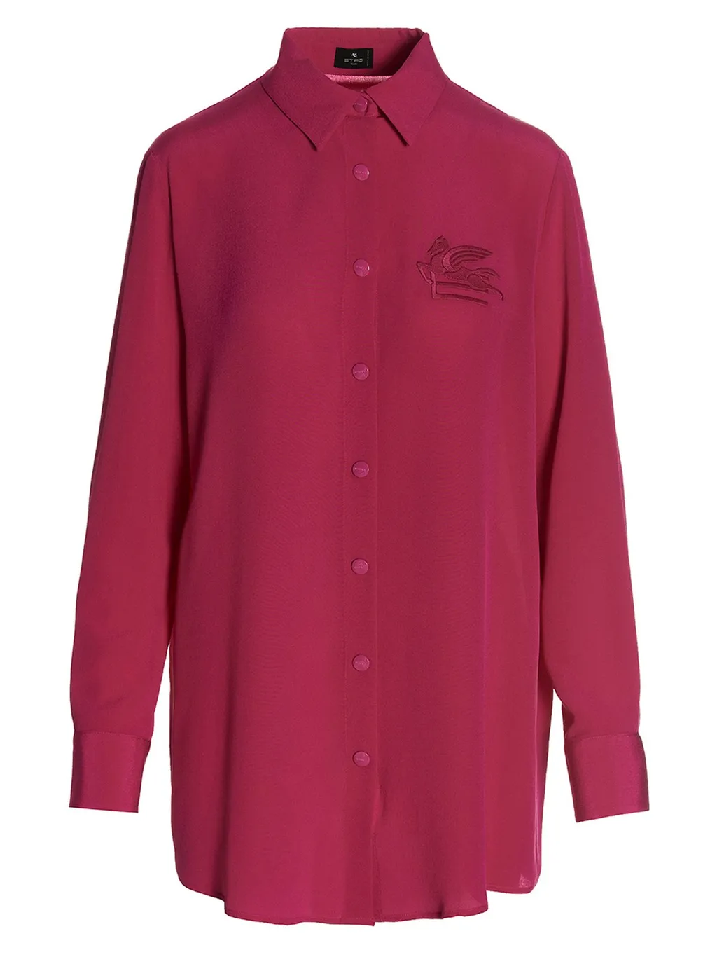 Logo Embroidered Long-Sleeved Shirt