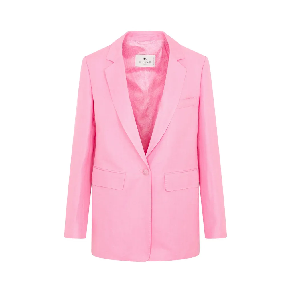 Single Breasted Long-Sleeved Blazer