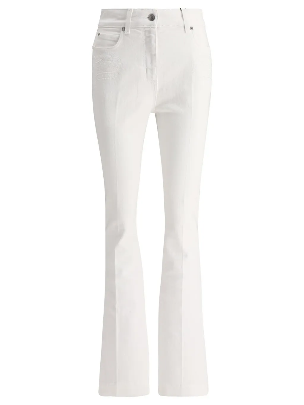 Button Detailed Straight Leg Jeans